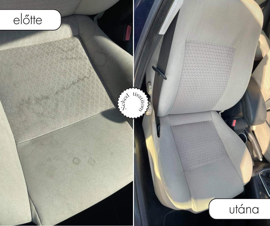 clean white car seats