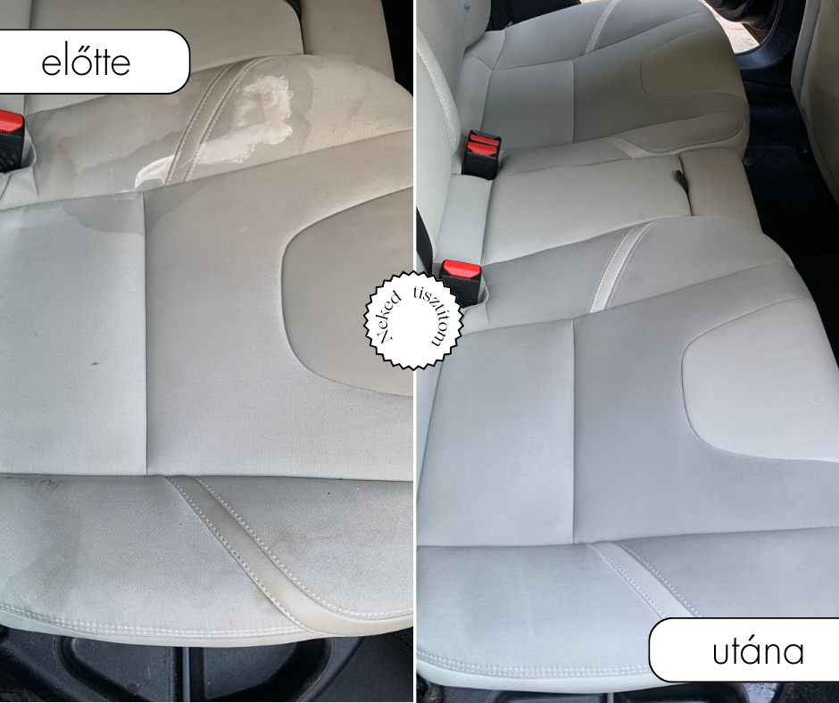 clean white car seats