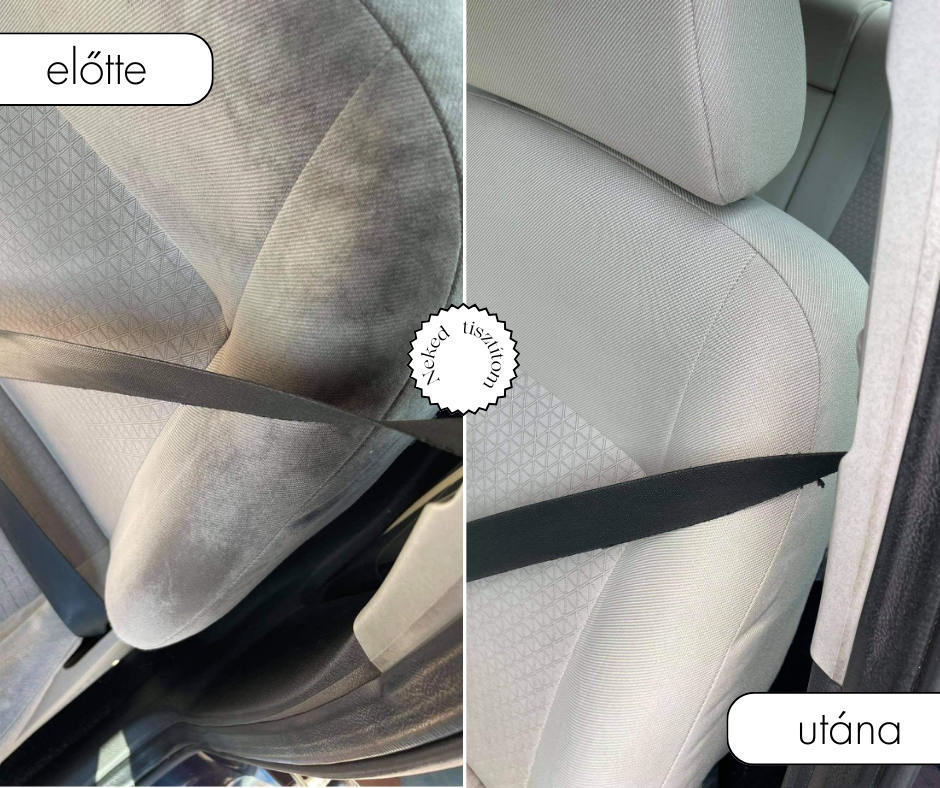 clean white car seats
